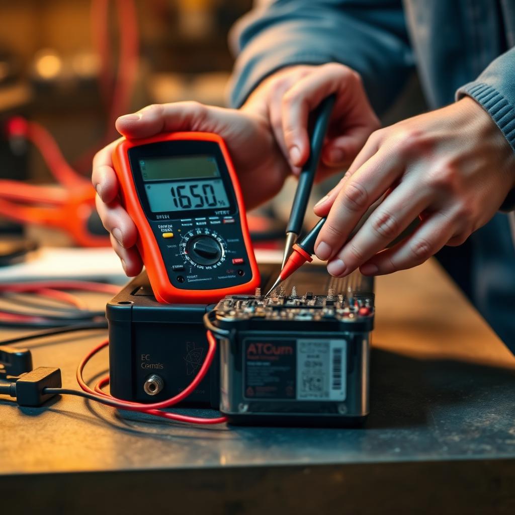 Diagnostic batterie au multimètre